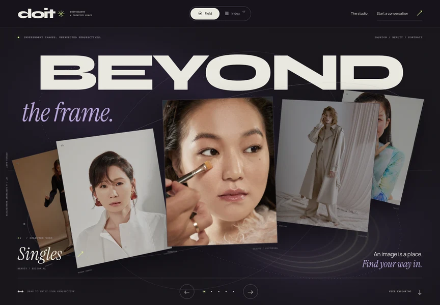 Beyond the Frame의 실제 첫 화면